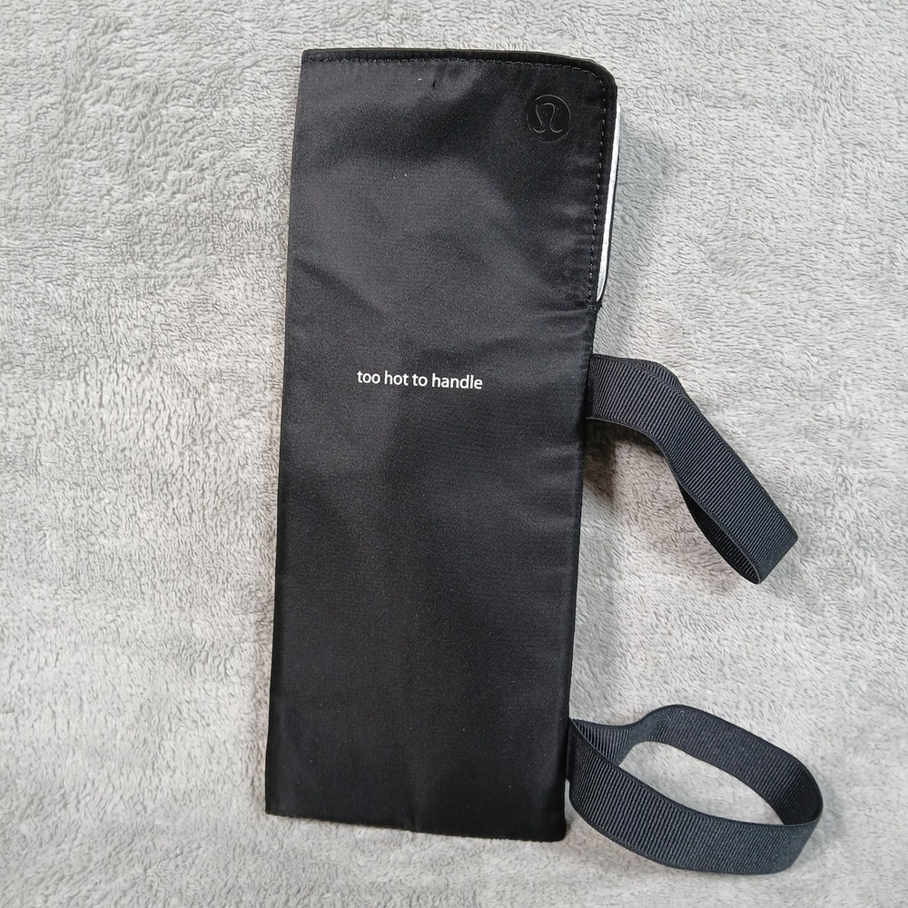 Lululemon Flat Iron Travel Sleeve OS Black Solid Modern Nylon Heat Pouch